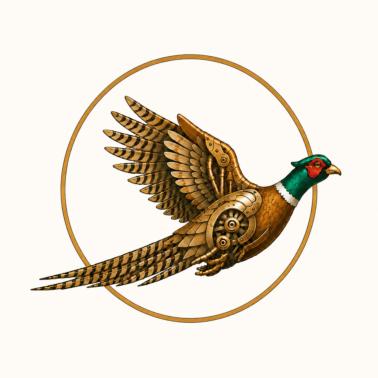 Plains Automation Works clockwork pheasant logo